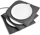 VonShef Electric Plate Warmer 12 Dinner Plate Heater 73°C Folding Compact Grey view 9