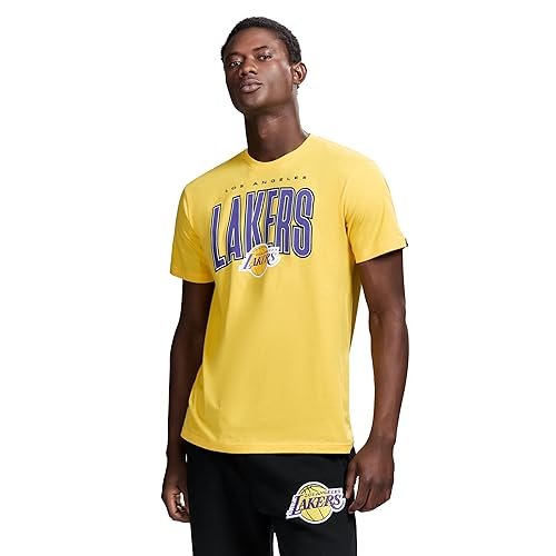 GAME 7 Men's Standard x NBA Officially Licensed Graphic Short Sleeve Lightweight Classic Crew Neck Cotton T-Shirt, Gold, XX-Large