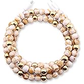 MyfavoriteK Elegant Beaded Phone Charger USB Cable Cute USB-C Charging Cable Colorful 3.3ft Cord for iPhone Smartphones (USB-C to USB-C, Marble & Gold)