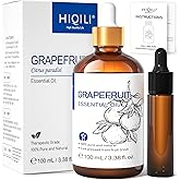 HIQILI 100 ml Grapefruit Essential Oil, for Diffuser, Skin Care, 100% Pure and Natural - 3.38 Fl Oz