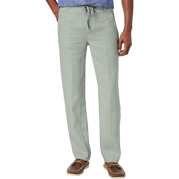 Perry Ellis Men's 100% Linen Drawstring Casual Pants For Men, Regular Fit,  Lightweight (Waist Size 29-54 Big & Tall), Natural Linen, 30W x 32L at  Amazon Men's Clothing store