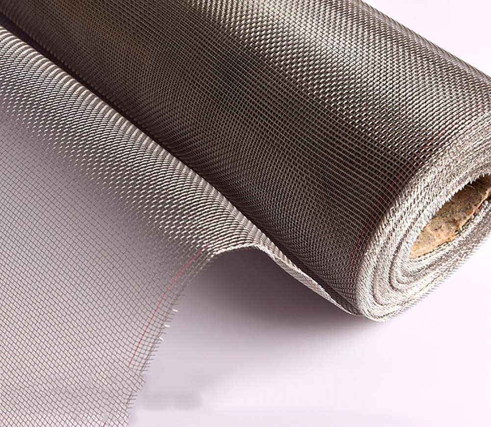 LRQY 304 Stainless Steel Woven Wire Rodent Proof Mesh Metal,Hole Diameter 1mm,Prevent Insects Mouse Mice Snakes Hornets Rodents Entering,Easy to Cut and Install,120x200cm(47x79inch)