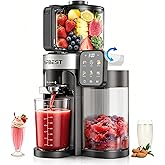 AFBEST 2026 Upgraded Cold Press Juicer Machine, 6.5" Extra Wide Chute Masticating Juicer with 100oz Self-Feeding Hopper,3-in-1 Smart Touch Slow Juicer for Sorbet &amp; Nut Milk, High Yield, Easy Clean