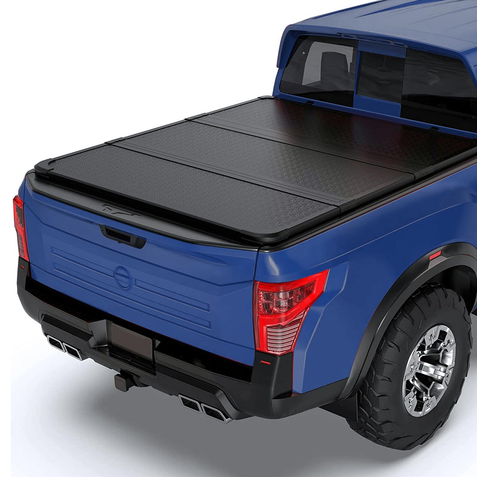 Photo 1 of ***FACTORY SEALED*** PENSUN 5FT Hard 3-Fold Truck Bed Cover W/LED Fit for 2005-2025 Nissan Frontier 400LB, Black Aluminum Tonneau Cover