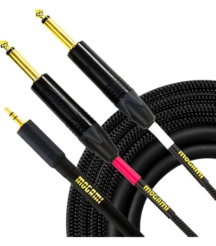 Amazon.com: Mogami GOLD 3.5-2XLRM-10 Stereo Audio Y-Adapter Cable