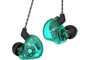 CCZ Melody inear Earphones Wired Gaming Earbuds 1DD 1BA Hybrid Drivers in-Ear Headphones IEM Earbuds HiFi Bass with Ear fins,