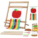 Weaving Loom For Beginners Adults/Kids And 1 Set Of Weaving Works Complete Yarn Kit With Detailed Friendly Instructions, Parents And Children In The Holiday Experience Weaving Brings Fun_Apple
