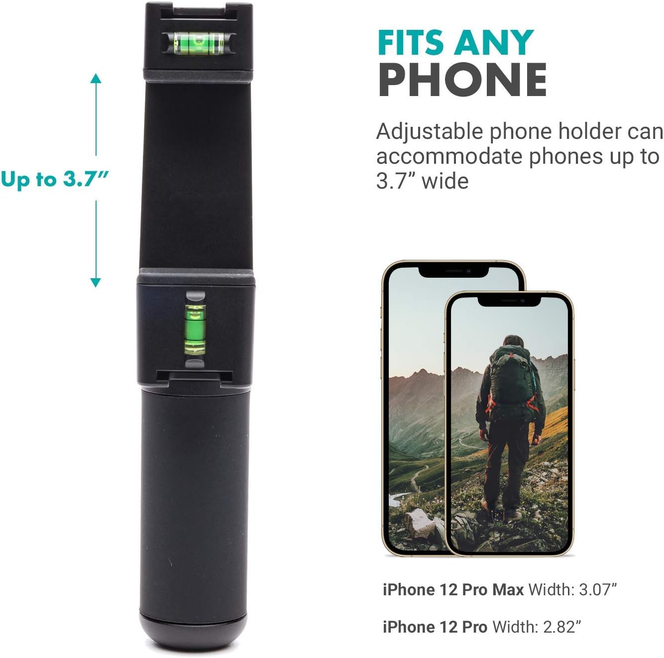 Movo PR-3 Rotating Smartphone Grip Handle Rig with Vertical and Horizonal Positions, Wrist Strap, Tripod Mount - Image 4