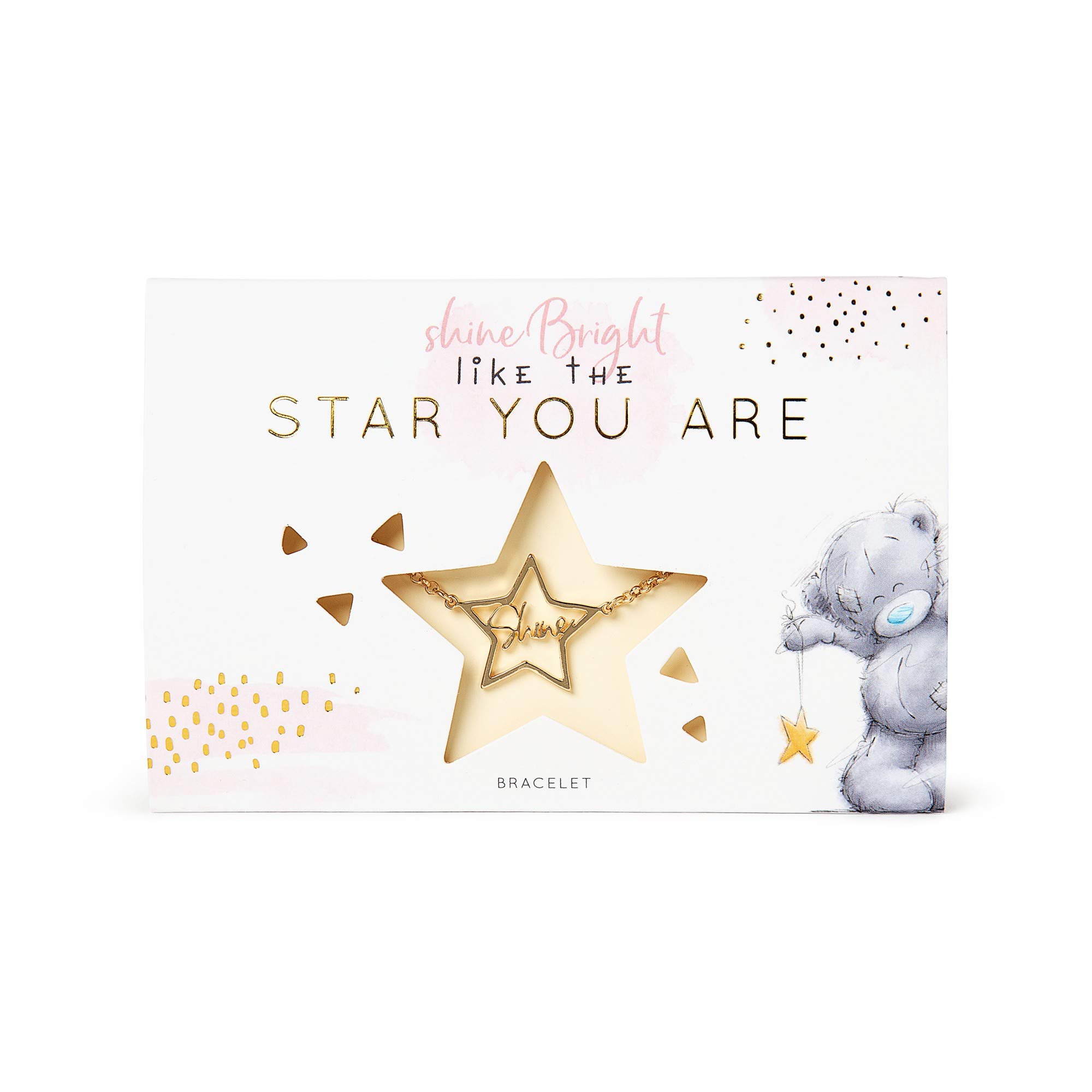 Me to You 'Shine' Star-Shaped Bracelet - Official Collection, Gold,Grey,Pink