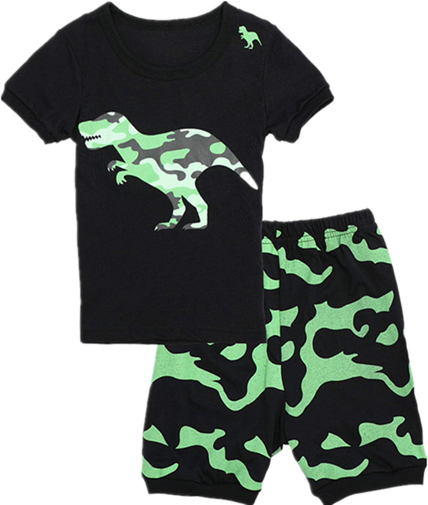 PJWHWXU Boys Pajamas Short Set Toddler Clothes Kids Pjs Summer Cotton Sleepwear 12M-12Years