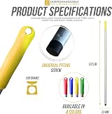 TDBS Colour Coded 120cm Aluminium Mop and Broom Handle Yellow view 3