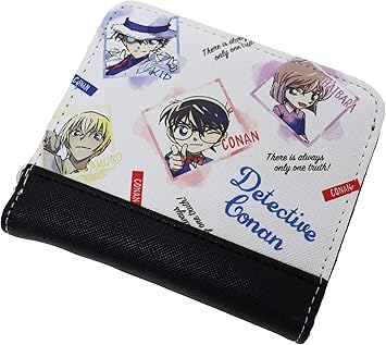 Amazon Co Jp メイタンテイ コナン 名探偵コナン 財布 二つ折り ラウンドファスナータイプ ホワイトブラック Diy 工具 ガーデン