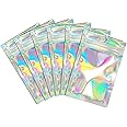Resealable Foil Pouch Bag [100 PCS ] Great for Party Favor Food Storage (Holographic Color, 3 x 4 Inch)