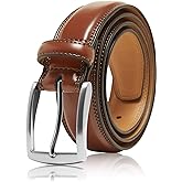 Genuine Leather Dress Belts For Men - Mens Belt For Suits, Jeans, Uniform With Single Prong Buckle - Designed in the USA
