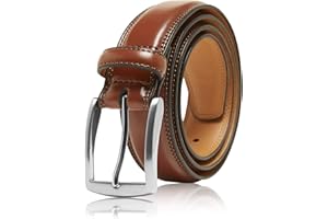 ACCESS DENIED Genuine Leather Dress Belts For Men - Mens Belt For Suits, Jeans, Uniform With Single Prong Buckle - Designed in the USA