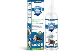Oneirion Cat Deterrent Spray - Indoor and Outdoor Cat Repellent, Stops Cats from Scratching Furniture, Carpets, Sofas, Curtains and Urine Marking
