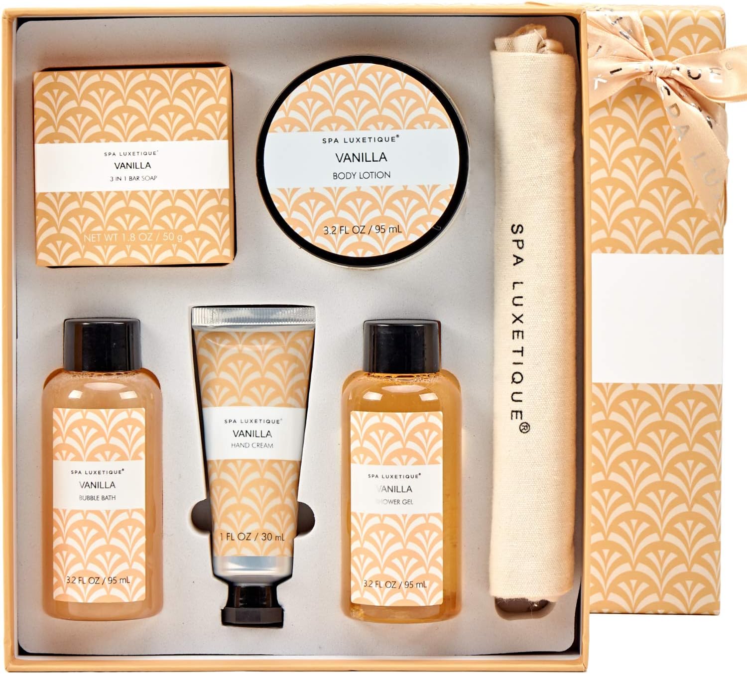 Spa Luxetique Spa Gift Set Vanilla Bath Gift Set Pamper Gift Box For