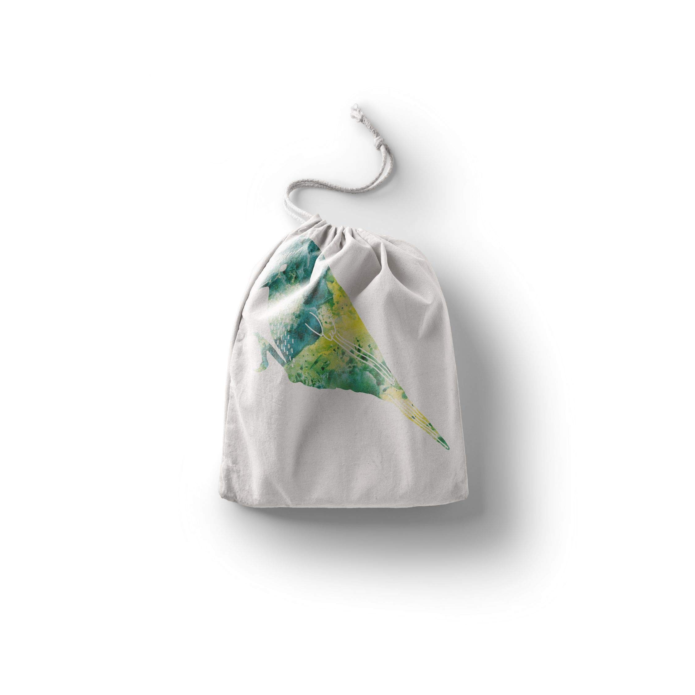 Bonamaison Printed Cotton Produce Bag with Drawstring, Reusable Grocery Bag, Biodegradable Eco-Friendly Bags, Travel Pouch, Sachet Bags, Shopping Bag, Eco Friendly, Foldable, Size: 30x40 Cm
