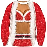 RAISEVERN Ugly Christmas Sweatshirts for Men Women Funny Pullover Sweaters for Xmas Holiday