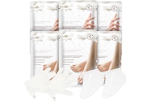 GUOYAOLIFU Hydrating Hand Foot Masks Set for Women Men,3 Pack Glove Mask for Dry Hand & 3 Pack Socks Mask for Dry Cracked Feet（Milk）
