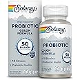 SOLARAY Mycrobiome Probiotic Colon Formula, Vegan, Digestive Function, Colon Health, and Immune System Support, 50 Billion CFU, 18 Strains, Prebiotic Inulin, 60-Day Guarantee, 30 Servings, 30 VegCaps