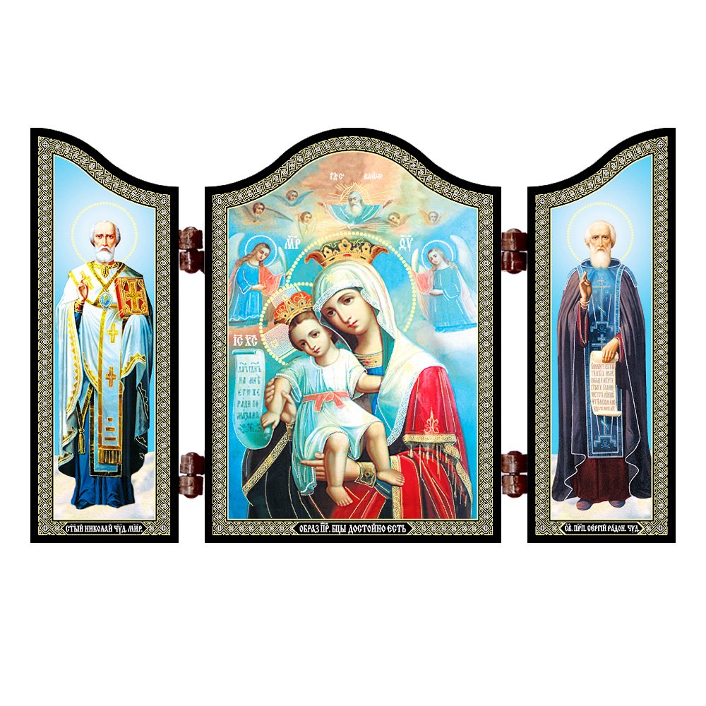 NKlaus 1408 Mother of God Worthy is Christian Icon Dostojno Est Bogorodicy โ image 1