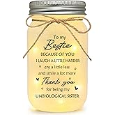 LE XIAOXI Best Friend Birthday Gifts for Women, Mason Jar Night Lights - Christmas Mother's Day Birthday Gifts for Women Friendship