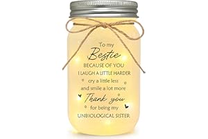 LE XIAOXI Best Friend Birthday Gifts for Women, Mason Jar Night Lights - Christmas Mother's Day Birthday Gifts for Women Friendship
