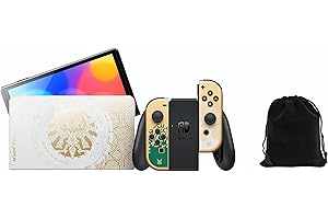 Nintendo Switch - OLED Model: The Legend of Zelda: Tears of the Kingdom Edition, The Legend of Zelda Themed Nintendo Switch Controller and Dock, Japanese Version, Compatible with US Region, Includes Storage Pouch