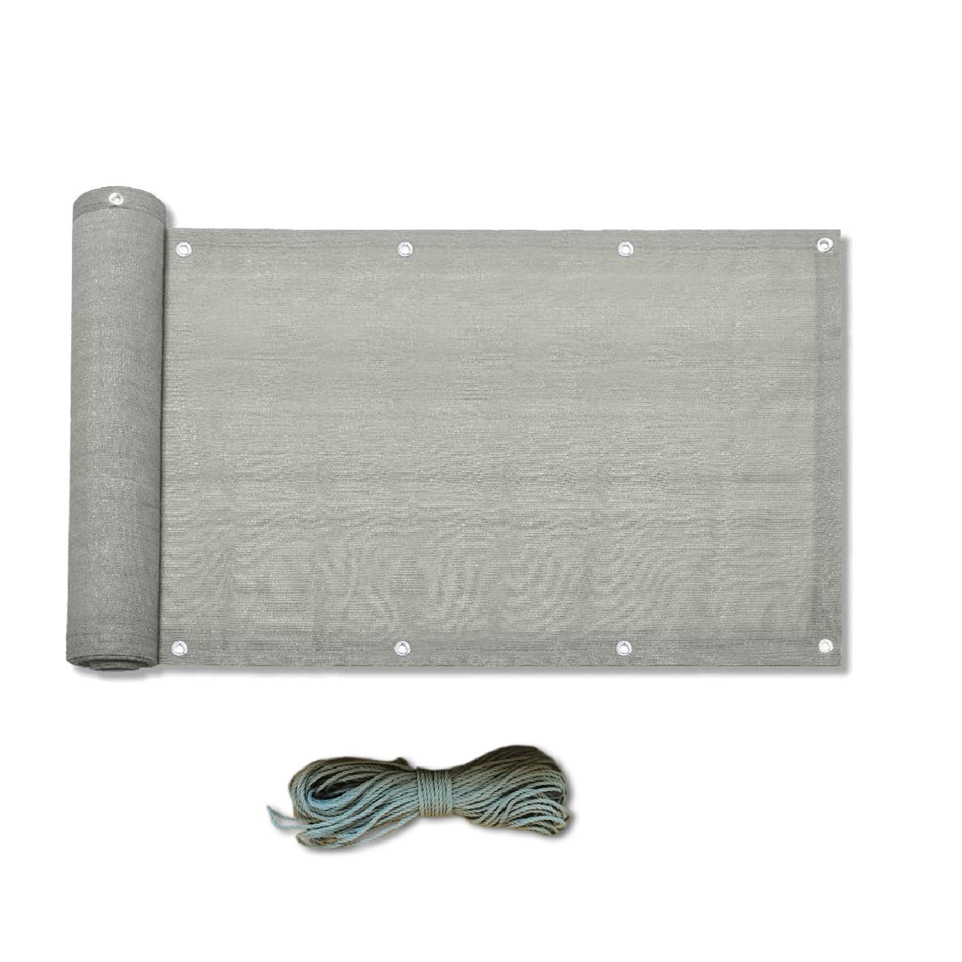 Rebecca Mobili Screen Screen, Hdpe Balcony Screen, Gray, Privacy Shade - Measurements: 0.75 x 6 meters (HxW) - Art. RE6545