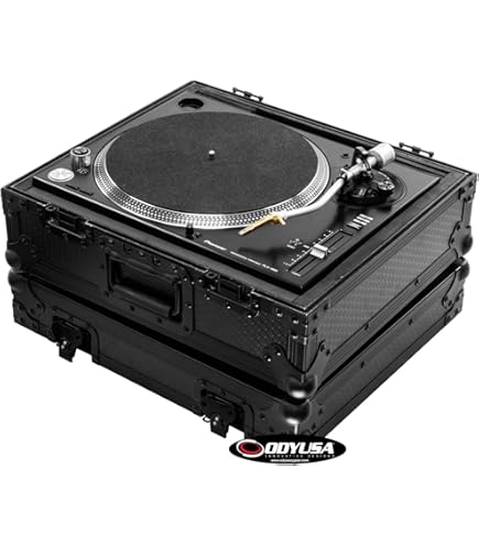 Amazon.com: 2 Odyssey FZ1200BL Technics 1200 Style Turntable Cases