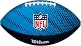 Wilson NFL Team Tailgate Junior Football Rubber Light Blue Black view 2