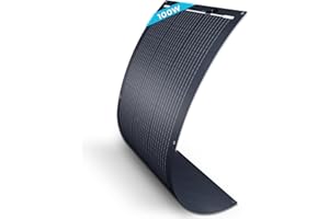 Renogy 100W Solar Panel 12V, Flexible Solar Panel 100 Watt 22% High-Efficiency, 240° Ultra Lightweight Solar Panels for Marine RV Cabin Van Car Boat Camping Curve Surfaces, Black