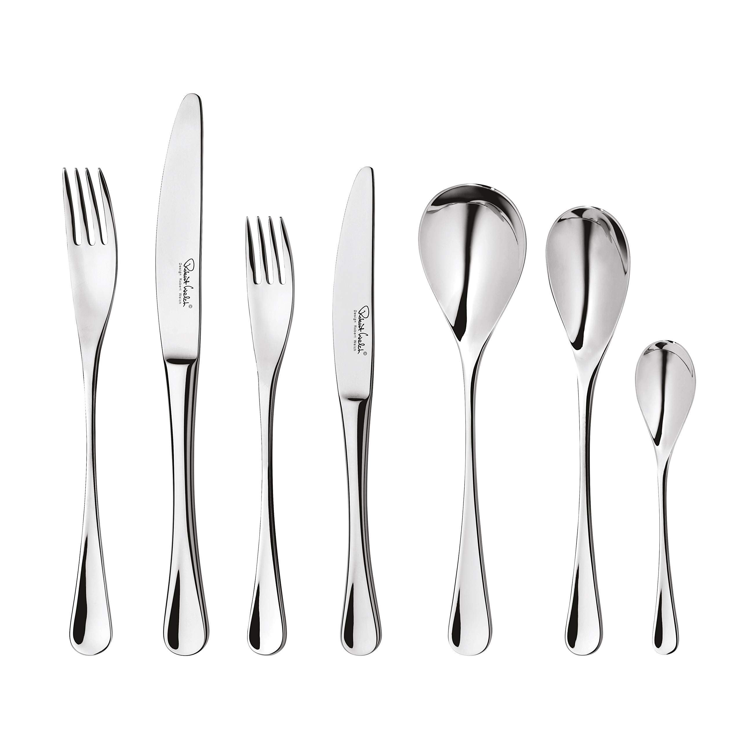 Robert Welch RW2 Bright, 7 Piece Cutlery Place Setting. Made from Stainless Steel. Dishwasher Safe.