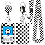 Black and White Checkered Lanyards for Id