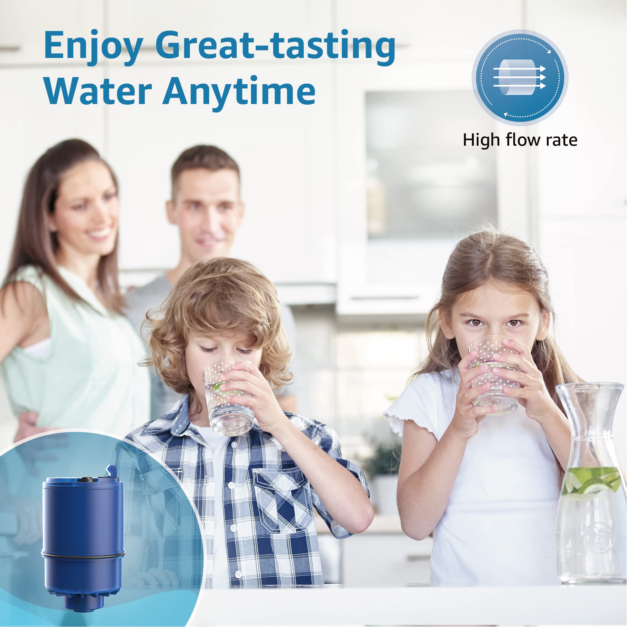 AQUA CREST NSF Certified Water Filter, Replacement for All PUR®, PUR®PLUS Faucet Filtration Systems, Pur® RF-9999® Faucet Water Filter (6 Count)