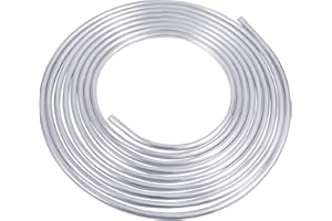 YULLSOROM 5/8 Metal Fuel Line,5/8" OD Aluminium Coiled Tubing Hard Tube for Refrigeration Tubing, Automotive Oil Pipe,Brake Line, Metal Gas Line, 10FT (5/8‘’ OD 10FT)