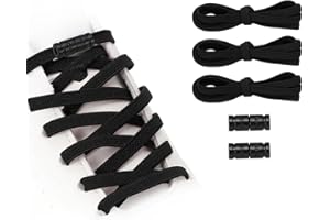 YELARXI No Tie Shoelaces Tieless Elastic Shoe Laces, with 2 Metal Locks Buckles for Adults Sneakers
