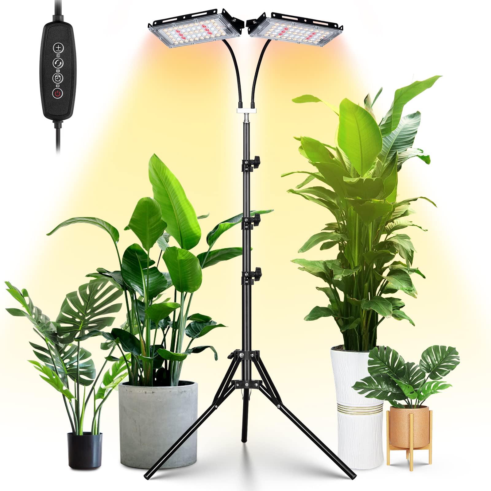 LORDEM Grow Light with Stand, Full Spectrum LED Plant Light for Indoor ...