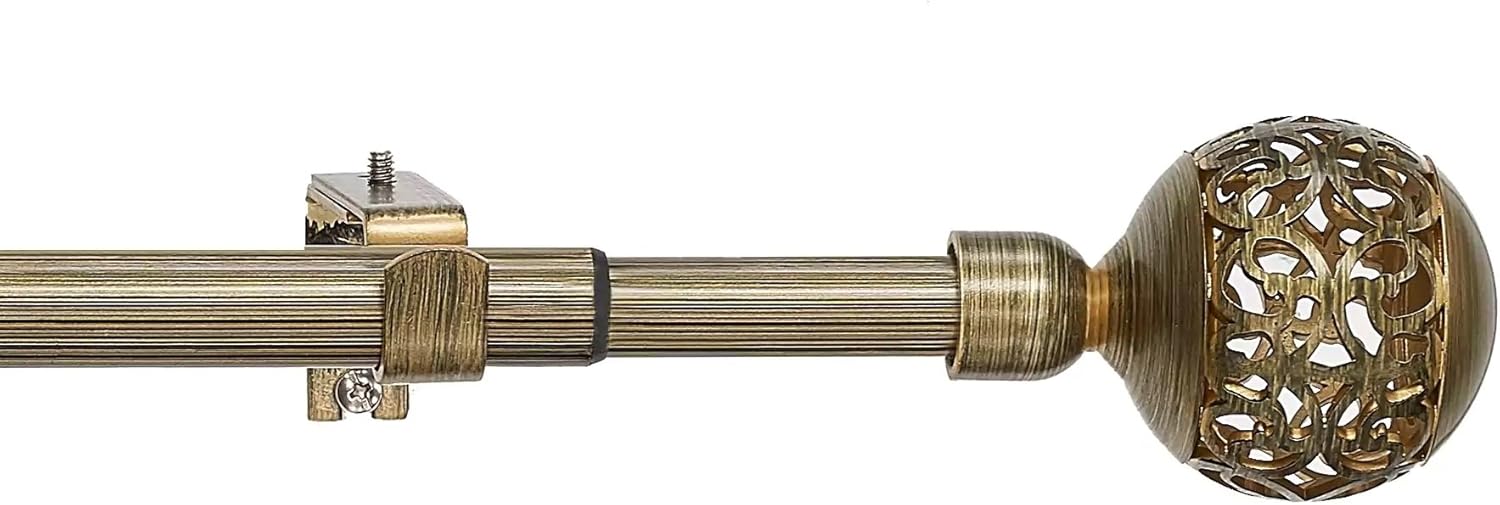 Achim Home Furnishings, Antique Gold Buono II Decorative Rod & Finial Filigree, 28" up to 48"