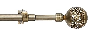 Achim Home Furnishings, Antique Gold Buono II Decorative Rod & Finial Filigree, 28" up to 48"