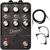 Universal Audio UAFX Dream '65 Reverb Amplifier Pedal - Bundle with Instrument Cable and 2 Patch Cables