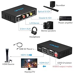 HDMI Audio Extractor 4K Splitter to Optical 3.5mm