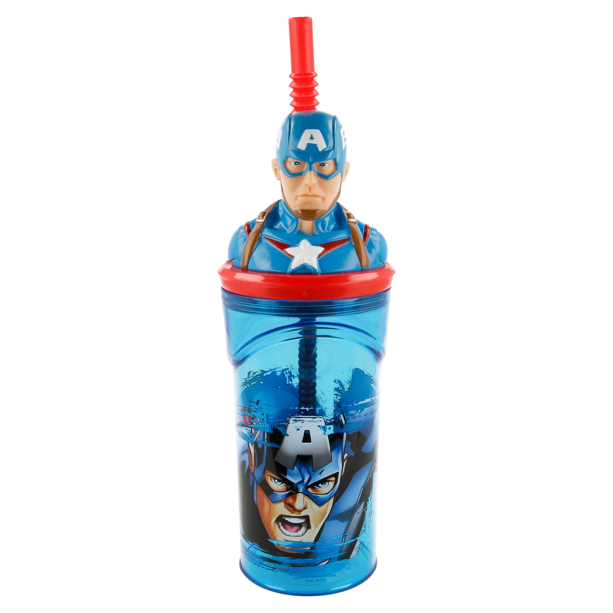 Boyz Toys ST393 3D Figurine Tumblers - Captain America, Blue