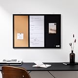 Navaris 3-in-1 Cork Whiteboard Chalkboard 70x50 cm Magnetic Memo Board view 2
