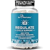 Regulate Cycle Support, Myo-Inositol &amp; D-Chiro 40:1, 120 Capsules | Myo-Inositol 2000 mg &amp; D-Chiro Inositol 50 mg supports hormone balance &amp; healthy menstrual cycles