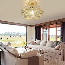 Jasopacp 1-Light Modern Gold Flush Mount Ceiling