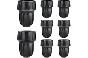 TTioDri 3/4 Inch Female Pipe Thread to 1/2 Inch Drip Irrigation Tubing Adapter 8 Pack, 1/2 In. Barbed Drip Line x 3/4 In. FHT Swivel Faucet Garden Hose Adapter Convert 3/4" Hose to 1/2" Pipe
