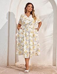 Hanna Nikole Women's Plus Size Summer Casual V Neck