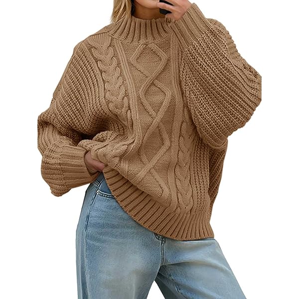 Suéteres Para Mujer, De Manga Larga, Cuello Alto, Punto Acanalado, Para Otoño E Invierno, Blanco, XS